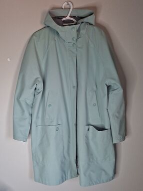 Arctic Expedition Mint Green Hooded Raincoat 1X